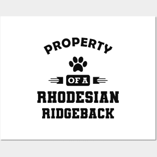 Rhodesian Ridgeback Dog - Property of a rhodesian ridgeback Posters and Art